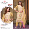 R 1157 Ramsha Embroidery Organza Pakistani Suits Wholesale Price In Surat